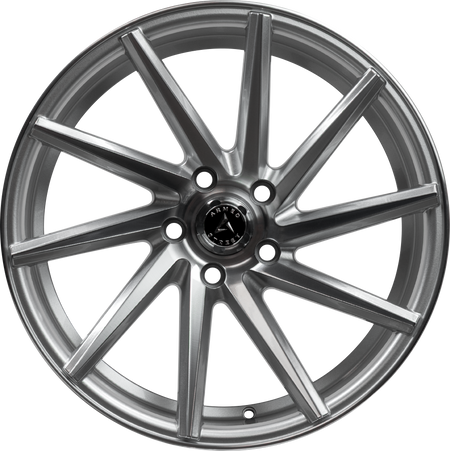 ARMED STREET .38 CAL 74.1 19x8.5 5x112|5x114.3 35 GLOSS SILVER MACHINED FACE