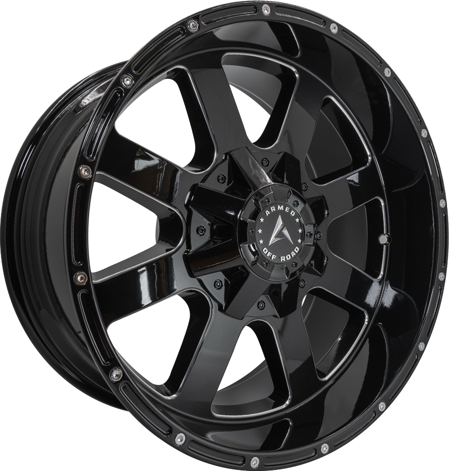 ARMED OFF-ROAD BRIGADE 125.1 18x10 8x165.1|Blank 0 GLOSS BLACK MILLED