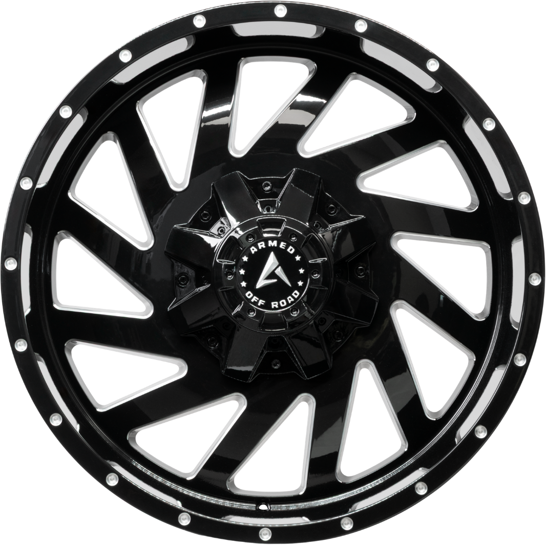 ARMED OFF-ROAD AGGRESSOR 110.1 20x10 5x139.7|5x150 -24 GLOSS BLACK MILLED