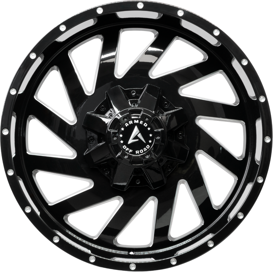 ARMED OFF-ROAD AGGRESSOR 110.1 20x10 5x139.7|5x150 -24 GLOSS BLACK MILLED