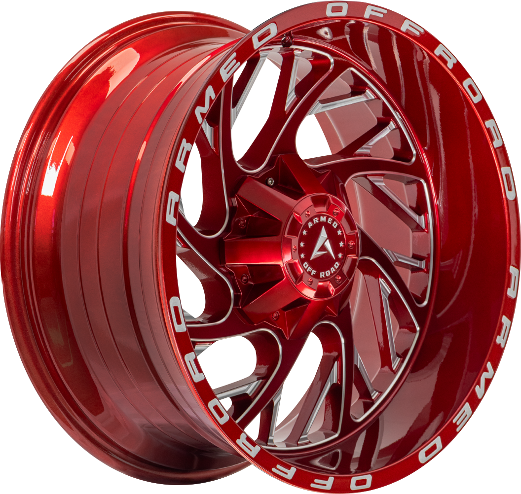 ARMED OFF-ROAD CARNAGE 125.1 20x10 8x165.1|8x170 -18 CANDY RED + MILLING & ARMED WRITING