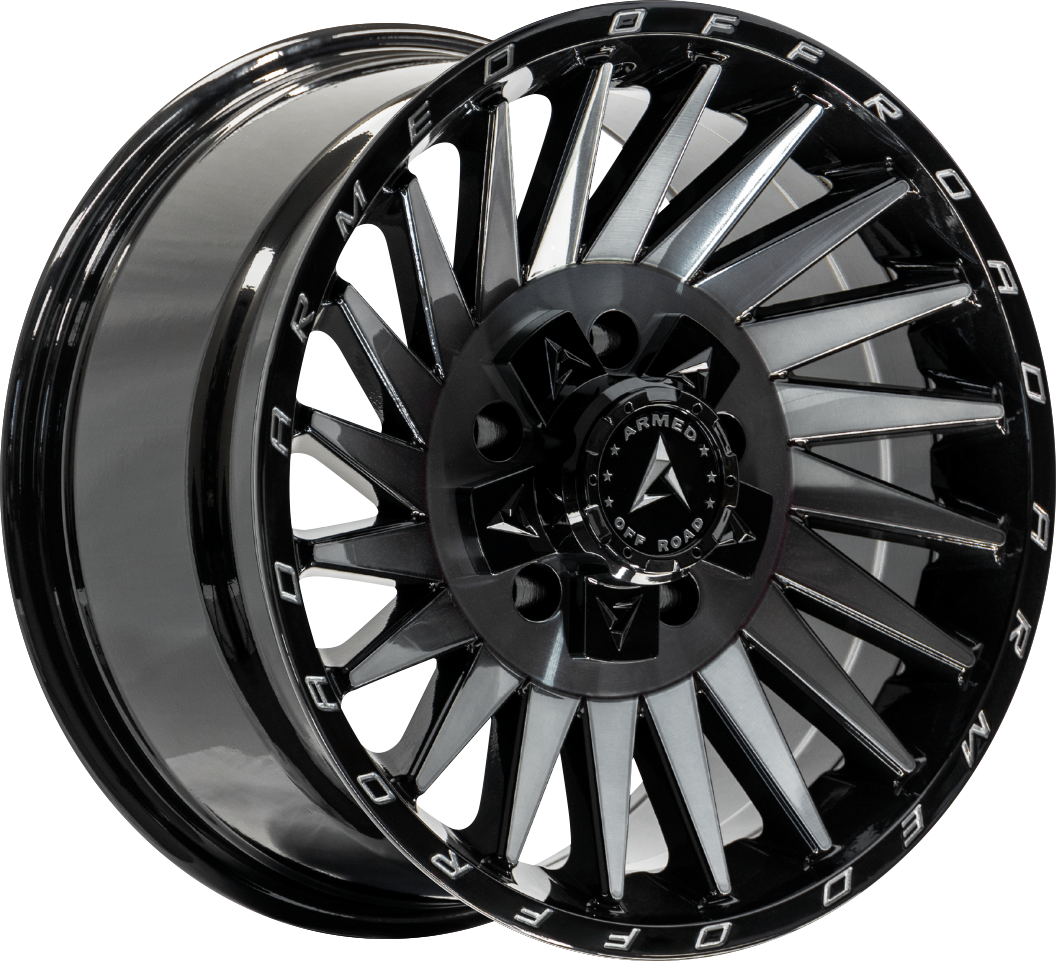ARMED OFF-ROAD MILITIA 78.1 20x10 5x127|5x139.7 -18 GLOSS BLACK MACHINED + TINT