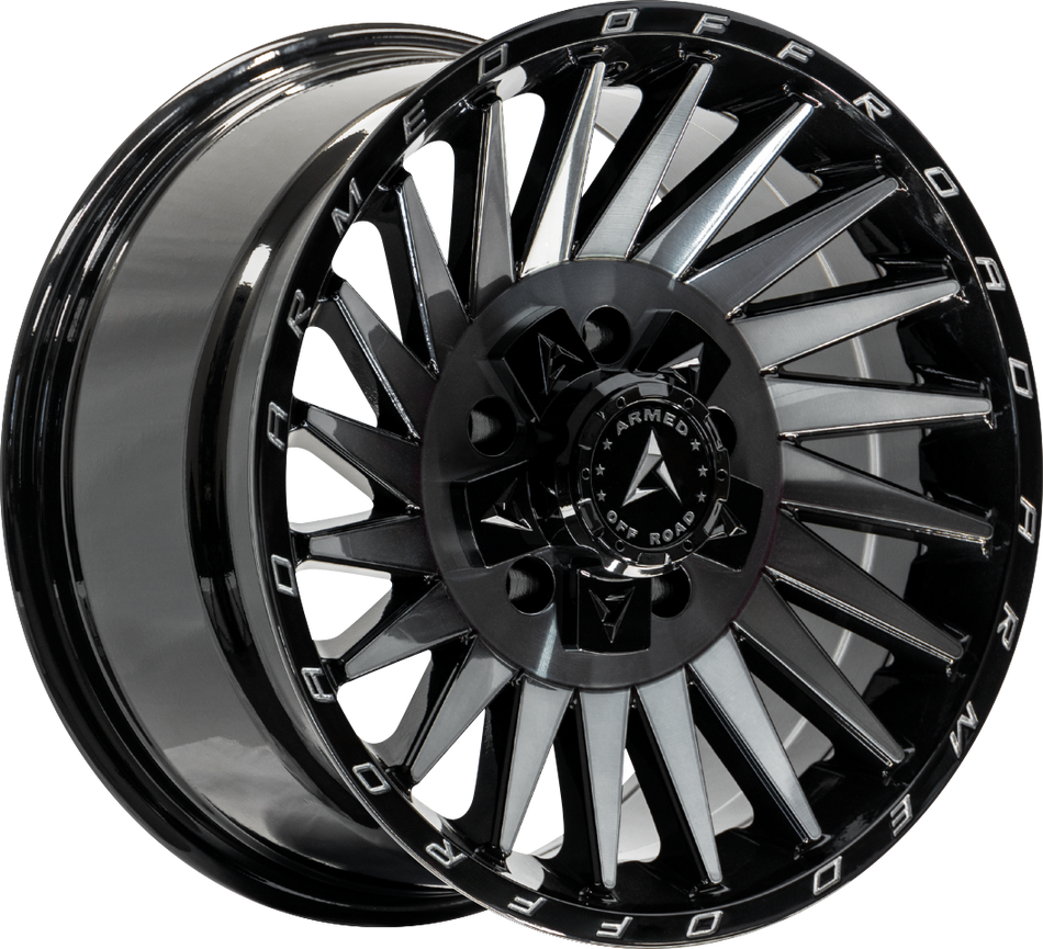 ARMED OFF-ROAD MILITIA 78.1 22x10 5x127|5x139.7 -18 GLOSS BLACK MACHINED + TINT