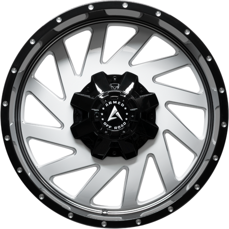 ARMED OFF-ROAD AGGRESSOR 125.1 20x10 8x165.1|8x170 -24 GLOSS WHITE MILLED BLACK LIP
