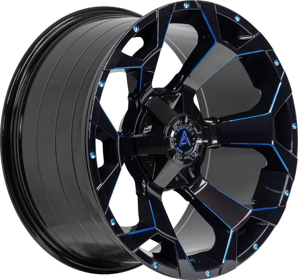 ARMED OFF-ROAD BOMBER 108.1 20x10 6x135|6x139.7 0 GLOSS BLACK BLUE MILLED