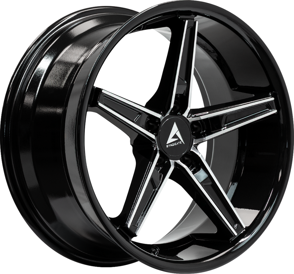 ARMED SYNDICATE DON 74.1 20x9 5x112|5x114.3 35 GLOSS BLACK MACHINED FACE