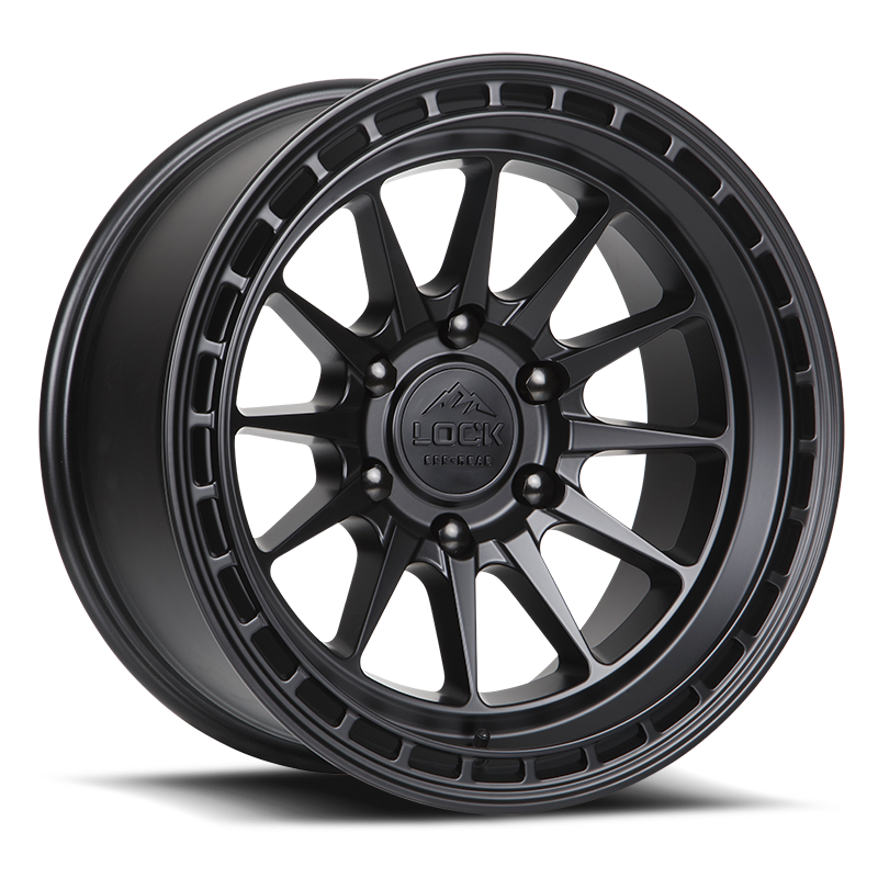 Lock Off-Road – Baja Matte Black – 17X8 – 5x114.3 – 40 mm – Matte Black W Matte Black Ring